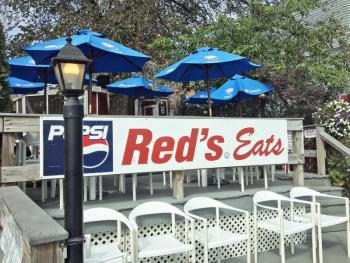The deck behind Red’s. SUZI THAYER/Boothbay Register