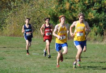 Blake Erhard, left, and Kyle Ames leading the pack. Courtesy of Kerrin Erhard