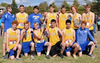 MVC champs. Pictured from left, back row: Coach Nick Scott, Will Labrecque, Graham Harris, Fox Elder, Quinn Ranta, Blake Erhard, Kyle Ames; front row: Kaleb Ames, Patrick Conlin, Ryan Russell, Sam Burnham, Bayly Gaughan-Carrasco and Mason Erhard. Courtesy of Kerrin Erhard