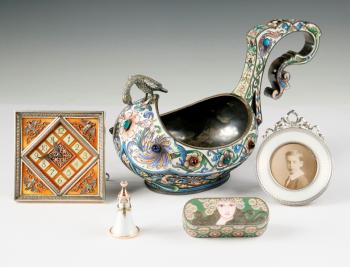 A group of Russian items to be auctioned on Sunday, Nov. 19. Courtesy of Thomaston Place Auction Galleries