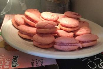 Raspberry macarons by Anthony Vitti. Colorful and pretty. Courtesy of Pam Logan