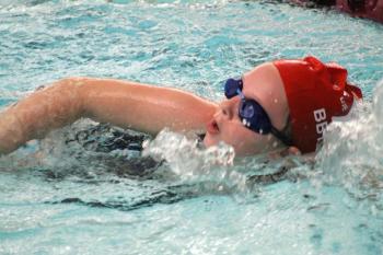 Suzie Edwards competes in a freestyle event at the Bath meet. STEVE EDWARDS/Boothbay Register