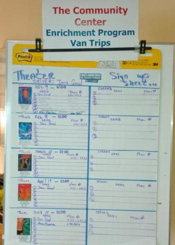 Six trips to matinees at the Portland Stage Theater are scheduled trips for the Community Center van. JANE CARPENTER/Boothbay Register