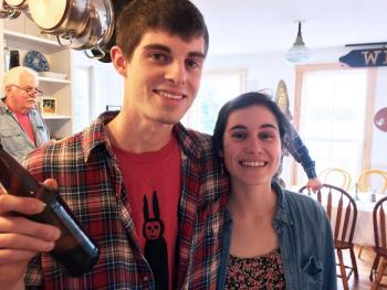 Wendell and Sophia Thayer on Thanksgiving 2016. SUZI THAYER/Boothbay Register