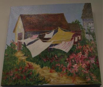 “Monhegan Breeze” a Virginia Forrest painting in acrylics. Virginia Forrest