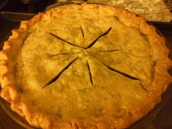 A tourtière, fresh out of the oven. SUZI THAYER/Boothbay Register