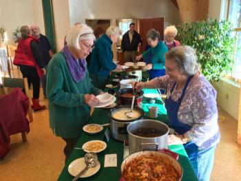 Lunch is served at St. Columba’s Episcopal Church on Jan. 18. SUZI THAYER/Boothbay Register