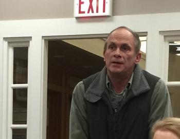 Animal Control Officer David Pratt speaks about his experience with animals in downtown Boothbay Harbor. JOSEPH CHARPENTIER/Boothbay Register