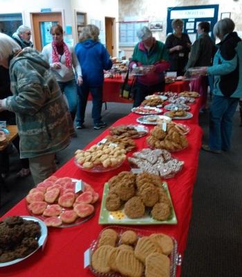 Patrons of the Community Center’s “Cookie Walk” had plenty of choices on Valentine’s Day thanks to area bakers. JANE CARPENTER/Boothbay Register