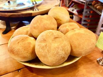 Some of Kim Martin’s crusty rolls at Eventide. SUZI THAYER/Boothbay Register