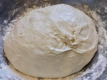 The dough, almost ready to be thrown into a baking pan. SUZI THAYER/Boothbay Register