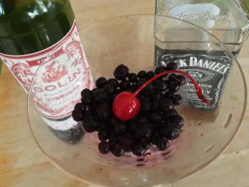Frozen blue manhattan in the works. SUZI THAYER/Boothbay Register