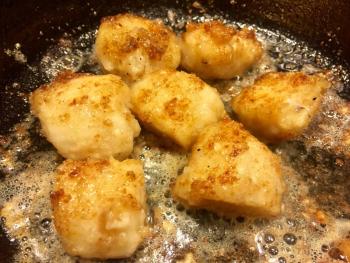Big, fat, Maine scallops that my aunt Ida and uncle Gary got from the diver the day they were picked off the bottom of the ocean. SUZI THAYER/Boothbay Register