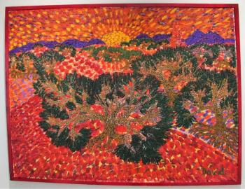 “Another Desert Sunset,” David Dupree, oil on canvas, 36” x 48”, 2016. David Dupree