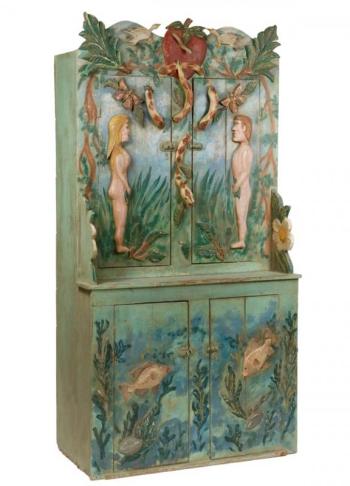 Circa 1890-1910 Maine made folk art cupboard. Courtesy photo