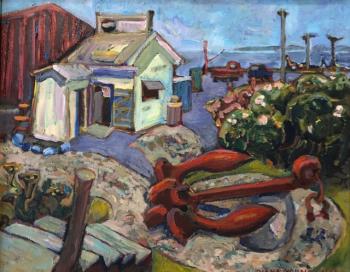 This colorful painting by Diana Young is one of the works by BRAF’s 140 members just waiting to “invite you in.” Courtesy of the venue Diana Young