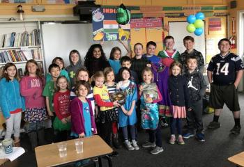 Cherie Scott recently shared her story of how she made the journey from Mumbai to Maine with Southport Central School students at at the school’s annual Cultural Fair. Courtesy of Cherie Scott