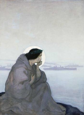 “Our Mother,” N.C. Wyeth, 1922, oil on canvas, 40 x 30 inches. Collection of The Hill School, Pottstown, PA