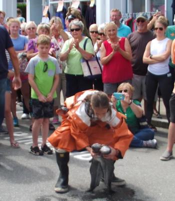 Getting a firm hold. LISA KRISTOFF/Boothbay Register