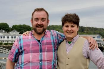 Mike Maxim, left, and Robo Bishop, hosts of Boothbay’s Got Talent!