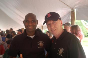 Mamaduo Diallo and Jimmy “Red” McDonnell of the Union Oyster House in Boston. ART MAYERS/Boothbay Register