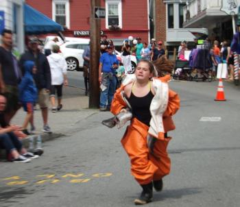 C’mon you’ve got this Della Hahn! LISA KRISTOFF/Boothbay Register