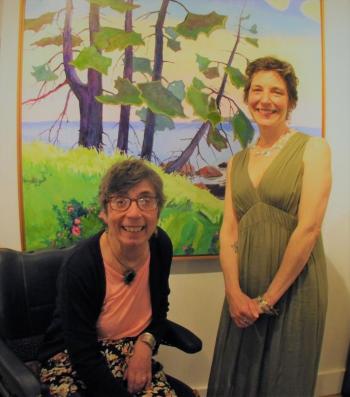 Mother and daughter, Andrea and Christine Peters. See their show “Awakenings” at Gleason Fine Art through July 12. LISA KRISTOFF/Boothbay Register