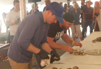 James Geoghegan and Canadian champion Eamon Clark face off in the finals. ART MAYERS/Boothbay Register