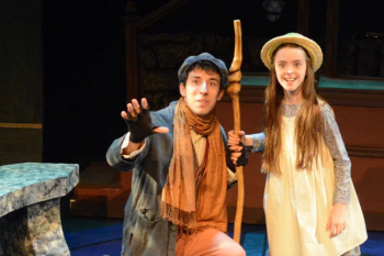 Dickon (Tommy MacDonell) describes the beauty of Lily’s garden to Mary (Catherine Ashmore Bradley) in Heartwood’s production of “The Secret Garden.” Jenny Mayher photo Jenny Mayher photo