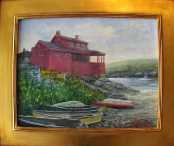 “Fish Beach House” 11” x 14” oil - Roger Milinowski Roger Milinowski