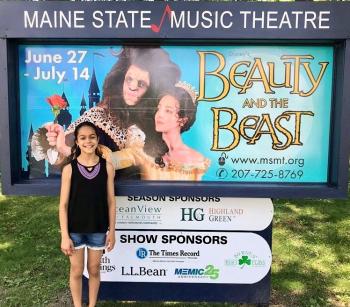 Commemoration photo: Sophia’s first professional theatrical experience. Courtesy of Cherie and Guy Scott