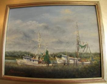 “Two Shrimpers” 11” x 14” oil - Roger Milinowski Roger Milinowski