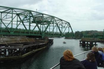 Southport’s swing bridge, one of the largest in the state. File photo.