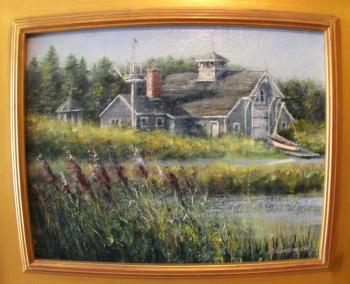 “Nantucket Life Saving Station” 11” x 14” oil - Roger Milinowski Roger Milinowski