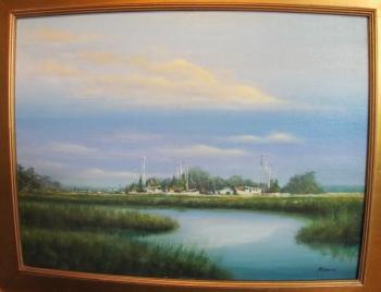 “Rockvill B Shrimper” oil, 18” x 24” - Roger Milinowski Roger Milinowski