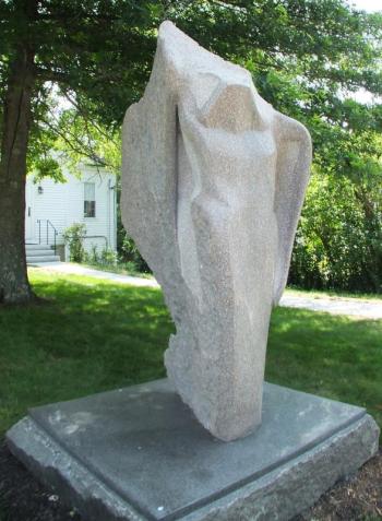 Andreas von Huene’s “To the Water," granite, installed at the Congregational Church of Boothbay Harbor. Andreas von Huene