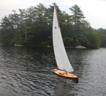 Jon Dunsford’s 50 inch Marblehead that he sails in West Harbor Pond. Courtesy of Jon Dunsford