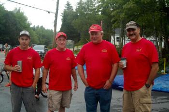 Firefighters get ready to help at the auction. ART MAYERS/Boothbay Register