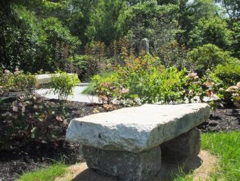 Another angle of the Meditation Garden at the Congregational Church of Boothbay Harbor. LISA KRISTOFF/Boothbay Register