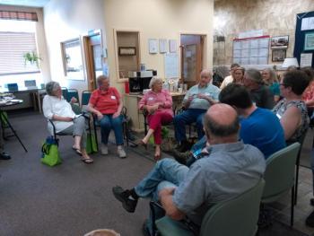 Patients, experts and care providers share experiences at the BRHC tick-borne disease workshop. JANE CARPENTER/Boothbay Register
