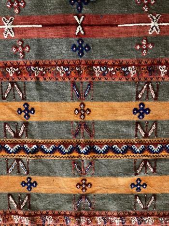 Detail of a Glaoua tribe carpet bought during their April trip to Morocco.