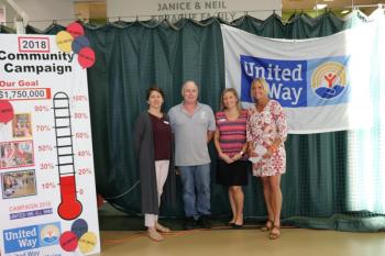 CLC YMCA staff served as hosts for United Way of Mid Coast Maine’s Campaign Kick-off Thursday. Executive Director Meagan Hamblett (right) also spoke to the gathering about the importance of United Way funding to their programming. Courtesy of Barbara Reinertsen