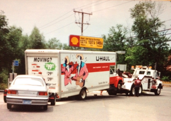 When the U-Haul broke down in CT, the couple wondered if they would make it to Boothbay Harbor in time to close on their new property. Courtesy of Lynne Seitzer
