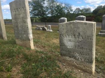 The lower ends of these stones are newly exposed. SUSAN JOHNS/Wiscasset Newspaper