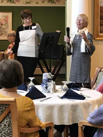 Carole McCarthy with Irene Gerney. KELLIE BIGOS/Boothbay Register