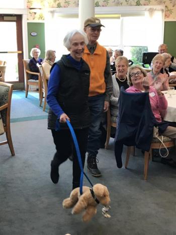 Joanne and Richard Annio, “Walking the Dog.” KELLIE BIGOS/Boothbay Register