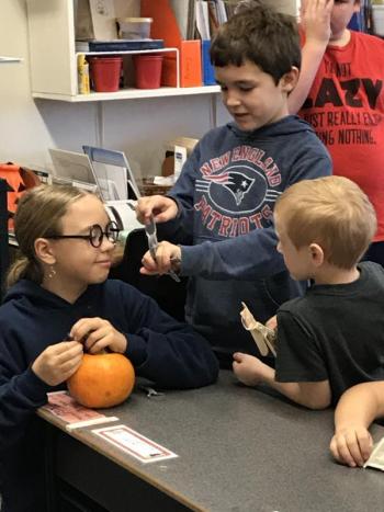 From left are Sage Wickline, Silas Kaler and Duncan Scott. KELLIE BIGOS/Boothbay Register