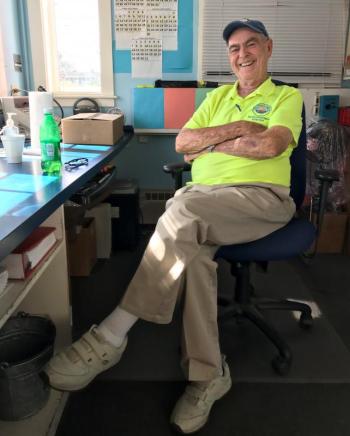 Louis Burnham, Boothbay Harbor parking supervisor, in the town office. KELLIE BIGOS/Boothbay Register