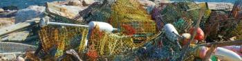 Lost or abandoned fishing gear and line is the biggest marine trash issue in the Northeast, followed by plastic bags, balloons, and other land-based garbage. Courtesy of NOAA