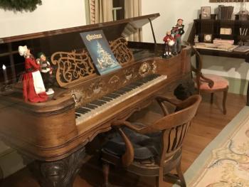 1860s Square Grand Piano. KELLIE BIGOS/Boothbay Register
